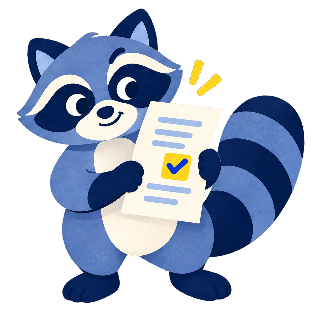 Our curious raccoon gives a waste bill a second look.
